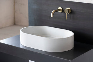 oval concrete basin