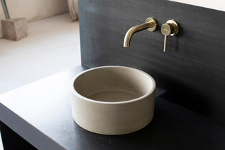 concrete round basin sink