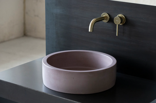 concrete round basin sink